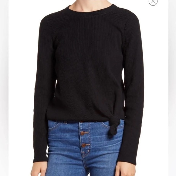 Madewell Elwood Jacquard Knot Front Top - Picture 1 of 12